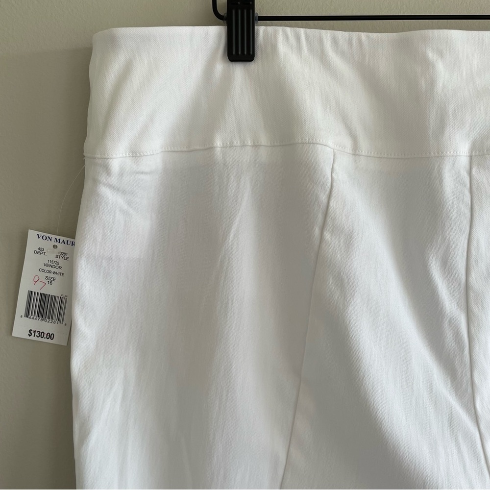 Elliott Lauren Women's Pull On Ankle Pant White Size 16 - Picture 4 of 15
